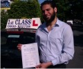  Amir with Driving test pass certificate