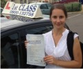  Elena with Driving test pass certificate