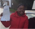  Dorothy with Driving test pass certificate