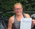  Szandra with Driving test pass certificate
