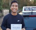 Adeel with Driving test pass certificate