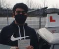 Sukhman with Driving test pass certificate
