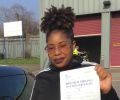 Nikeisha with Driving test pass certificate